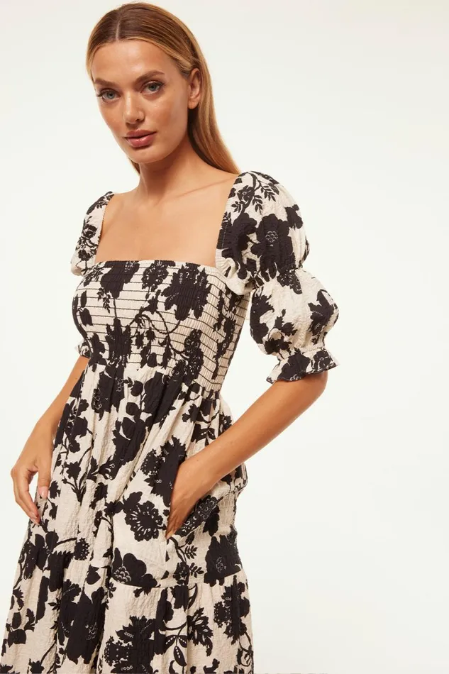 Women MISA Los Angeles Dresses MARGARITA DRESS Flora Negra