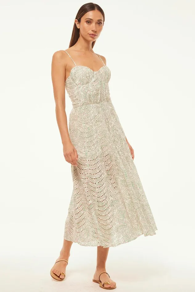 Women MISA Los Angeles Dresses MARINA DRESS Dewdrop Eyelet