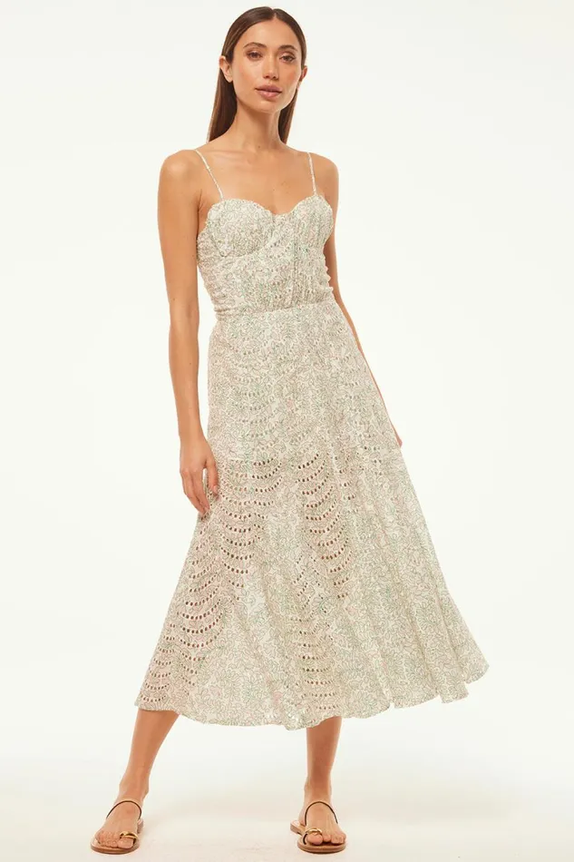 Women MISA Los Angeles Dresses MARINA DRESS Dewdrop Eyelet