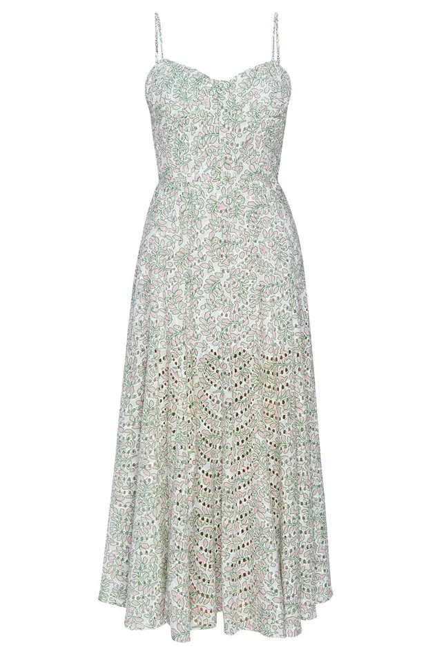 Women MISA Los Angeles Dresses MARINA DRESS Dewdrop Eyelet