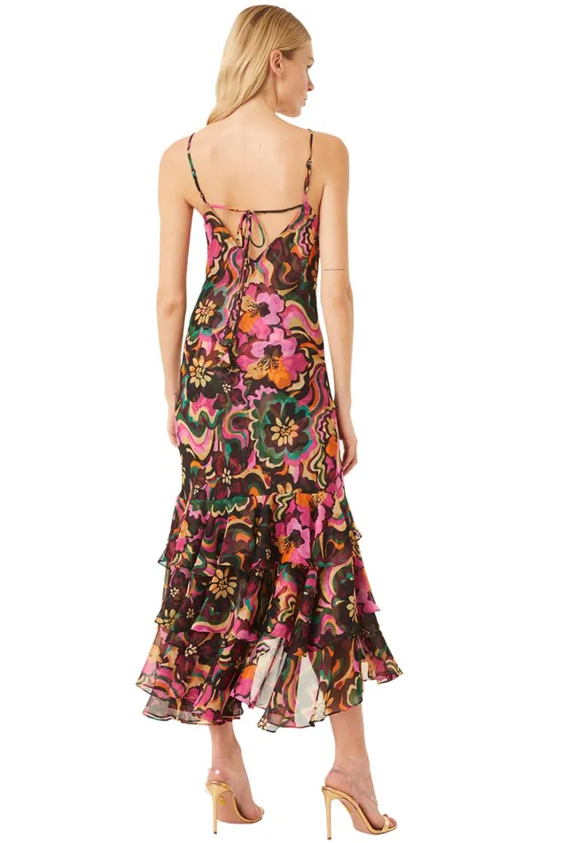 Women MISA Los Angeles Dresses MARISA DRESS Flora Groove Chiffon