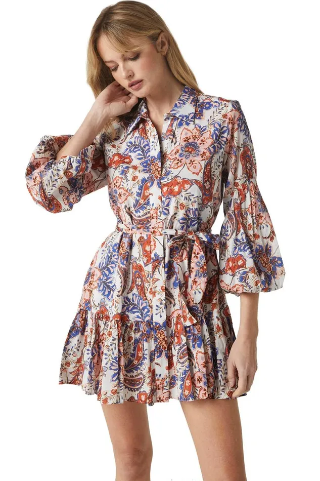 Women MISA Los Angeles Dresses MARTINA DRESS Harvest Flora