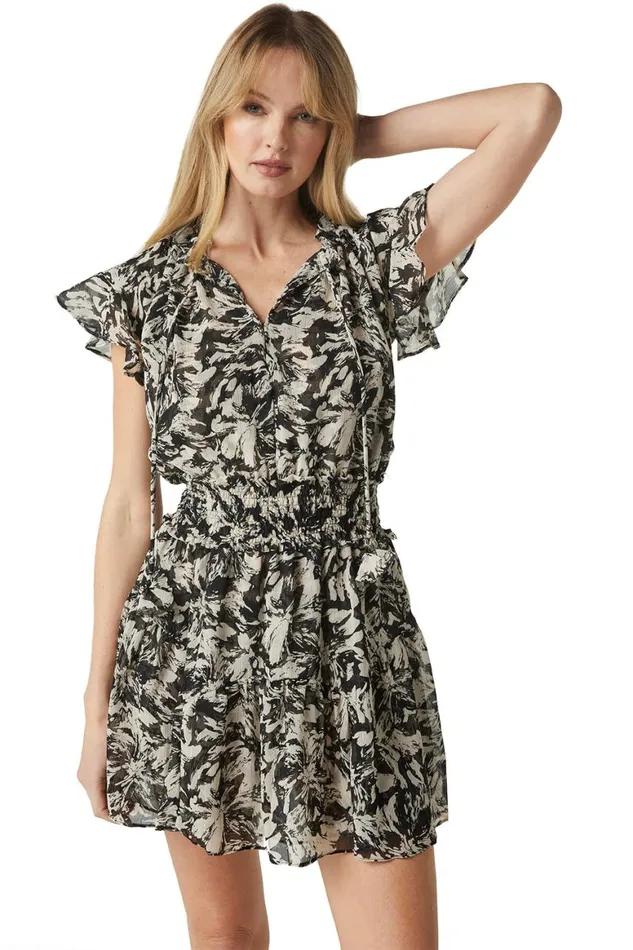 Women MISA Los Angeles Dresses NATALIA DRESS Tonal Abstract