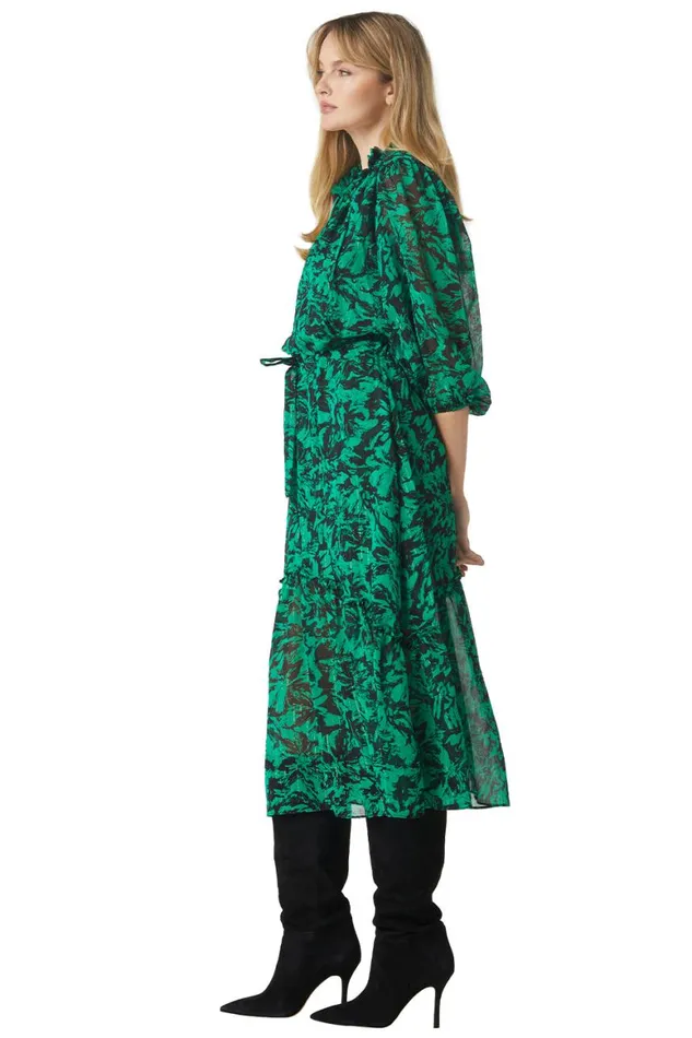 Women MISA Los Angeles Dresses OLIVIA DRESS Emerald Abstract
