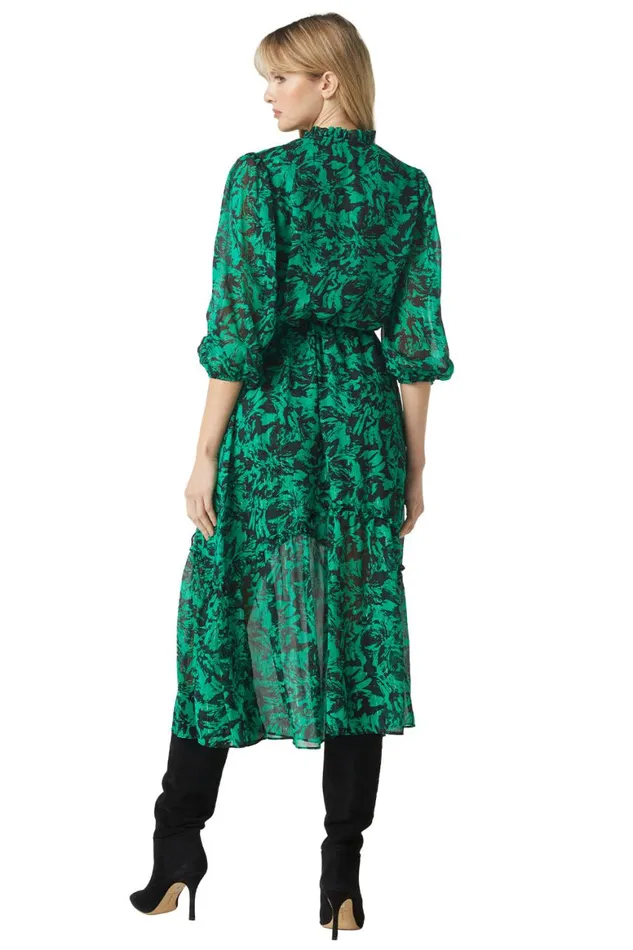 Women MISA Los Angeles Dresses OLIVIA DRESS Emerald Abstract
