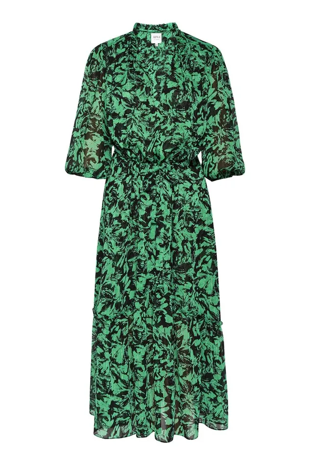 Women MISA Los Angeles Dresses OLIVIA DRESS Emerald Abstract