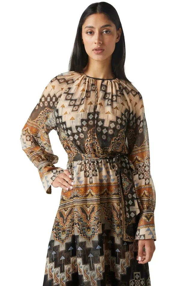 Women MISA Los Angeles Dresses PALOMA DRESS Alhambra Mosaic