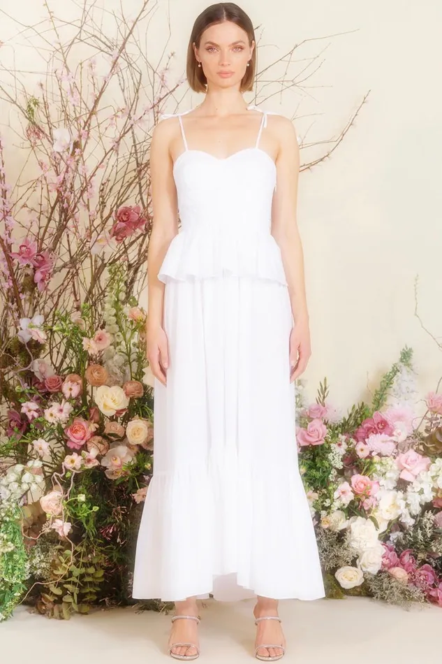 Women MISA Los Angeles Dresses ROSIE DRESS White