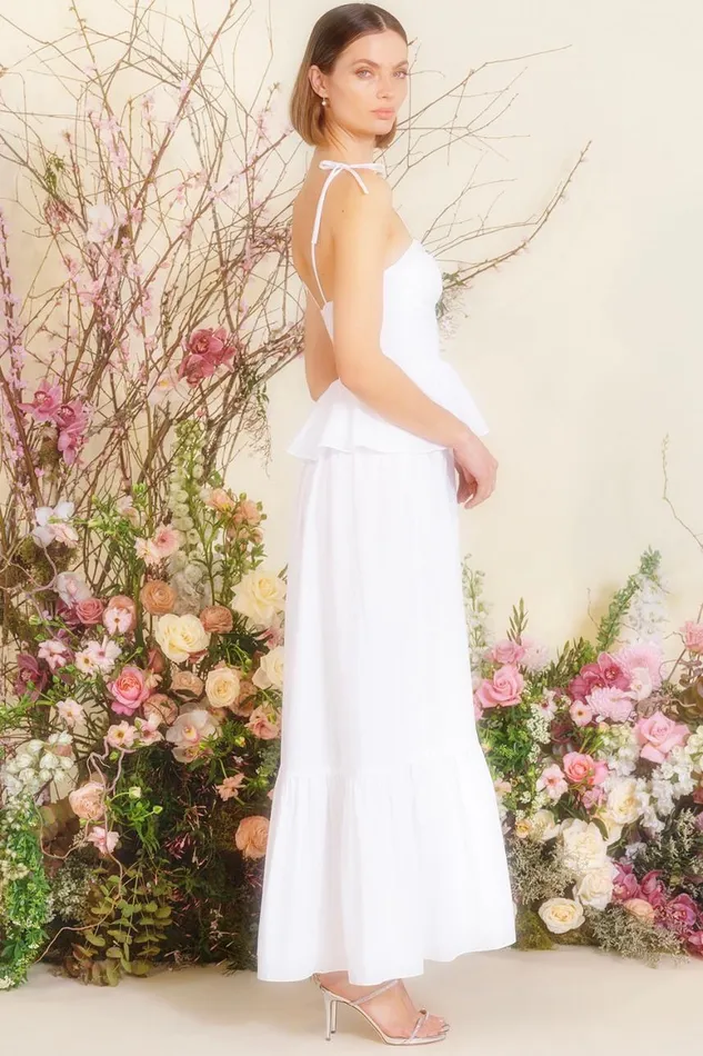 Women MISA Los Angeles Dresses ROSIE DRESS White