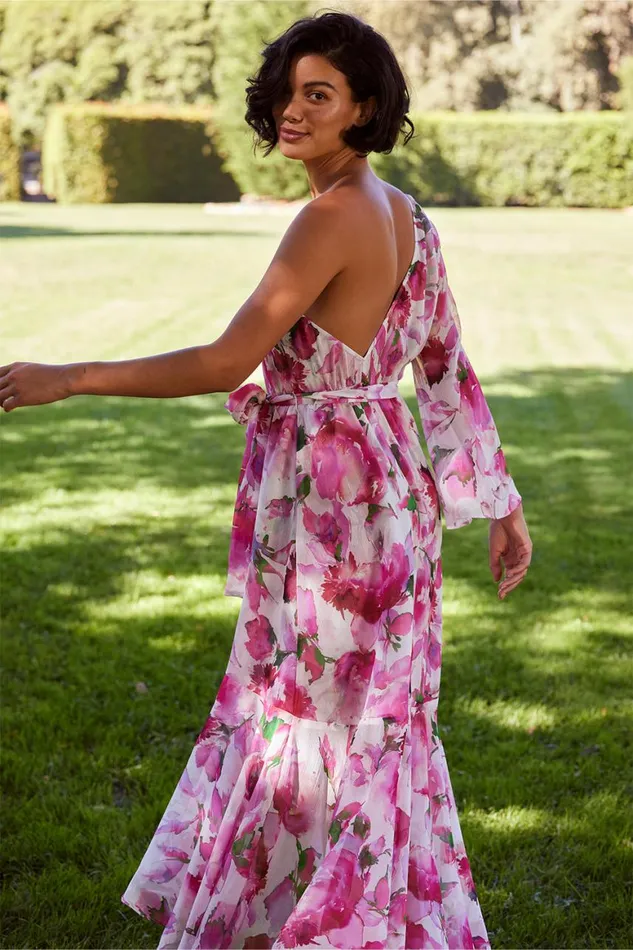 Women MISA Los Angeles Dresses SABRINA DRESS Garden Fuchsia