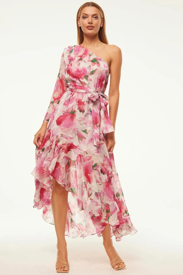 Women MISA Los Angeles Dresses SABRINA DRESS Garden Fuchsia