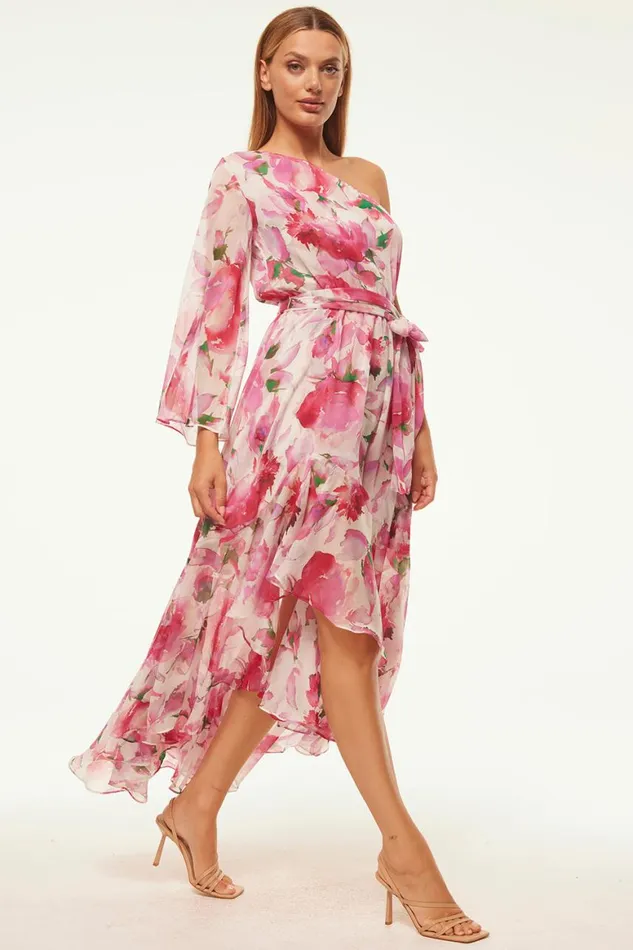 Women MISA Los Angeles Dresses SABRINA DRESS Garden Fuchsia