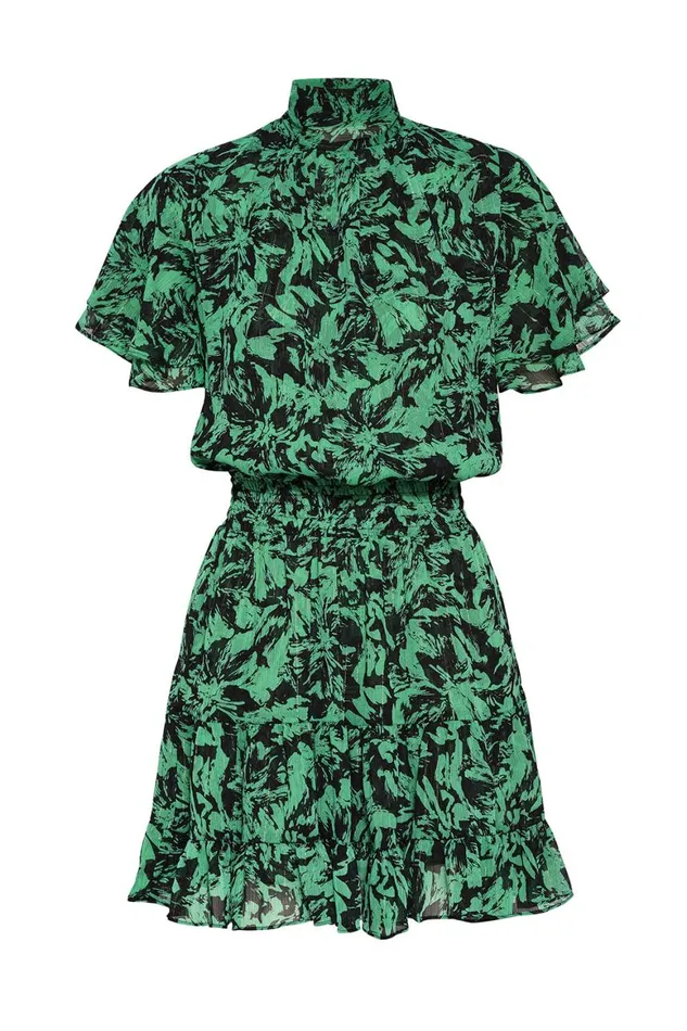 Women MISA Los Angeles Dresses SAFFIE DRESS Emerald Abstract