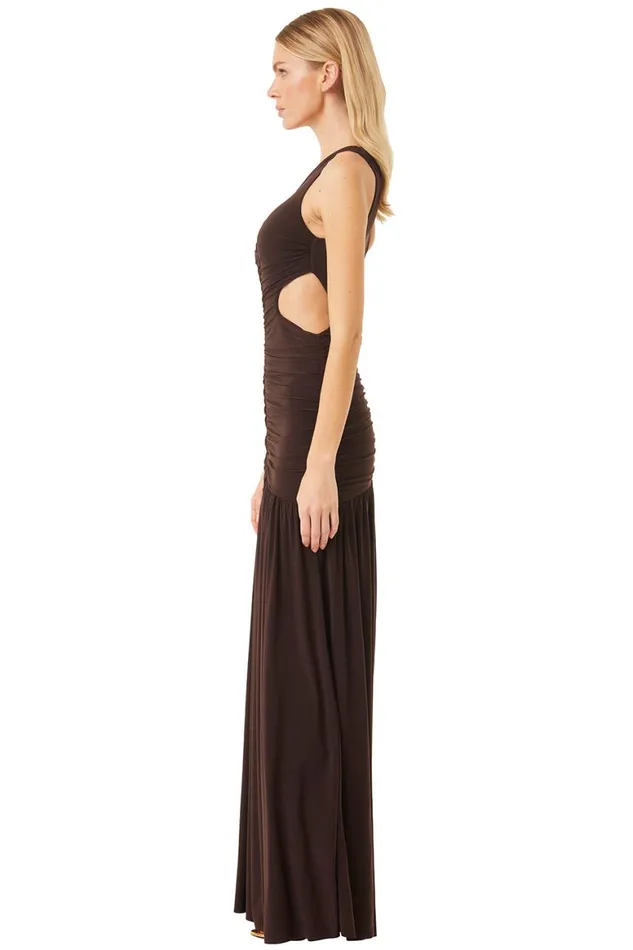 Women MISA Los Angeles Dresses SAMSARA DRESS Espresso