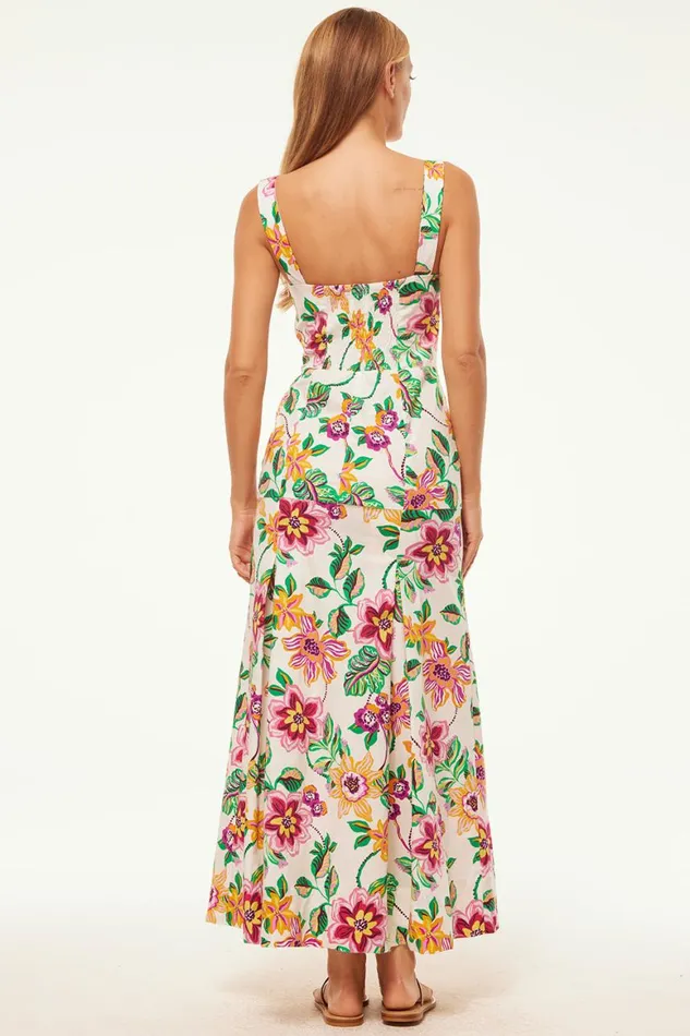 Women MISA Los Angeles Dresses SILVANA DRESS Flora Exotica Cotton Poplin