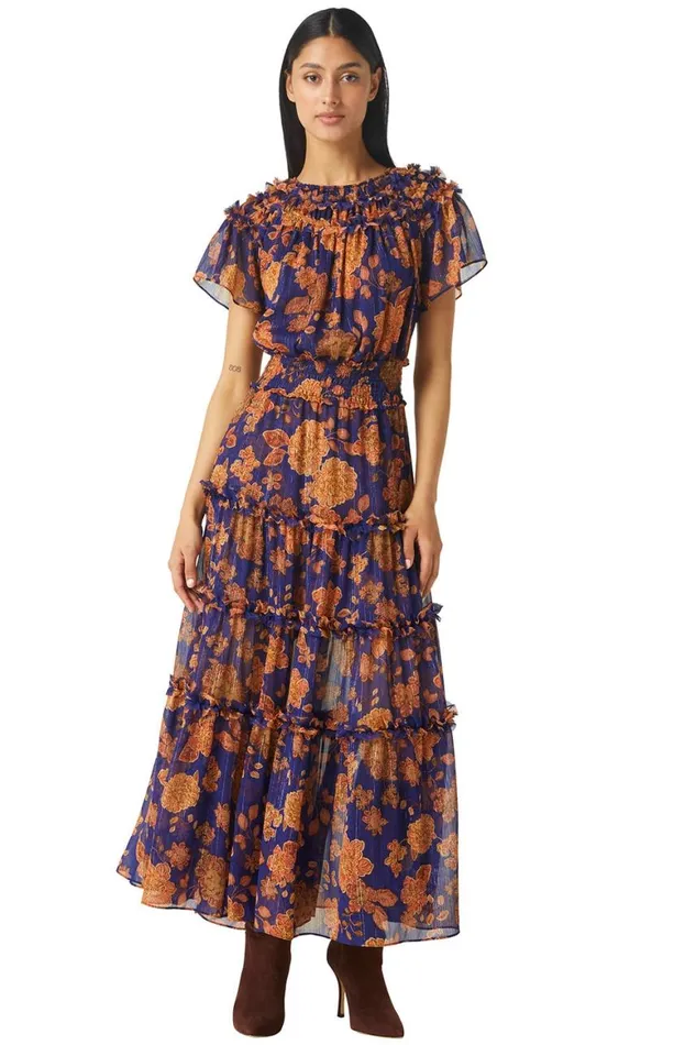 Women MISA Los Angeles Dresses SUKI DRESS Blue Marigold