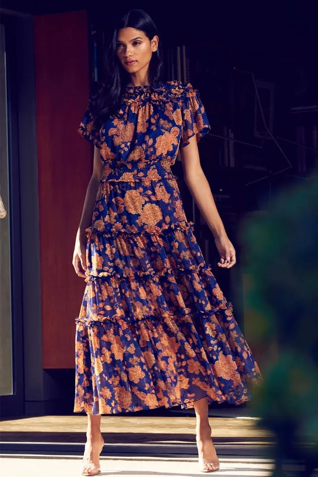 Women MISA Los Angeles Dresses SUKI DRESS Blue Marigold