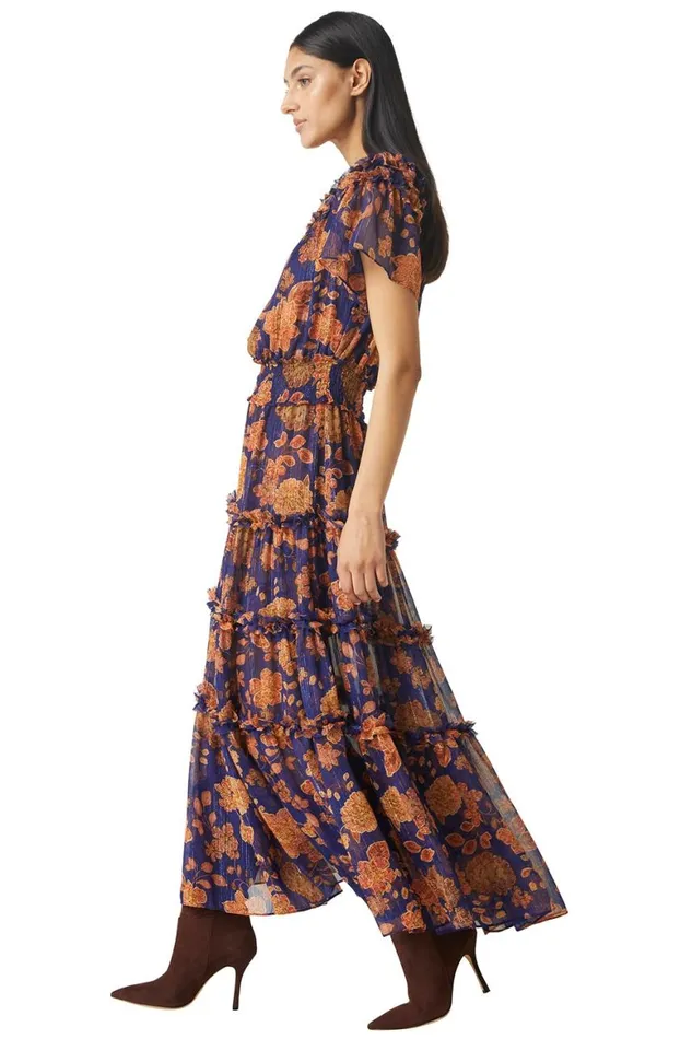 Women MISA Los Angeles Dresses SUKI DRESS Blue Marigold