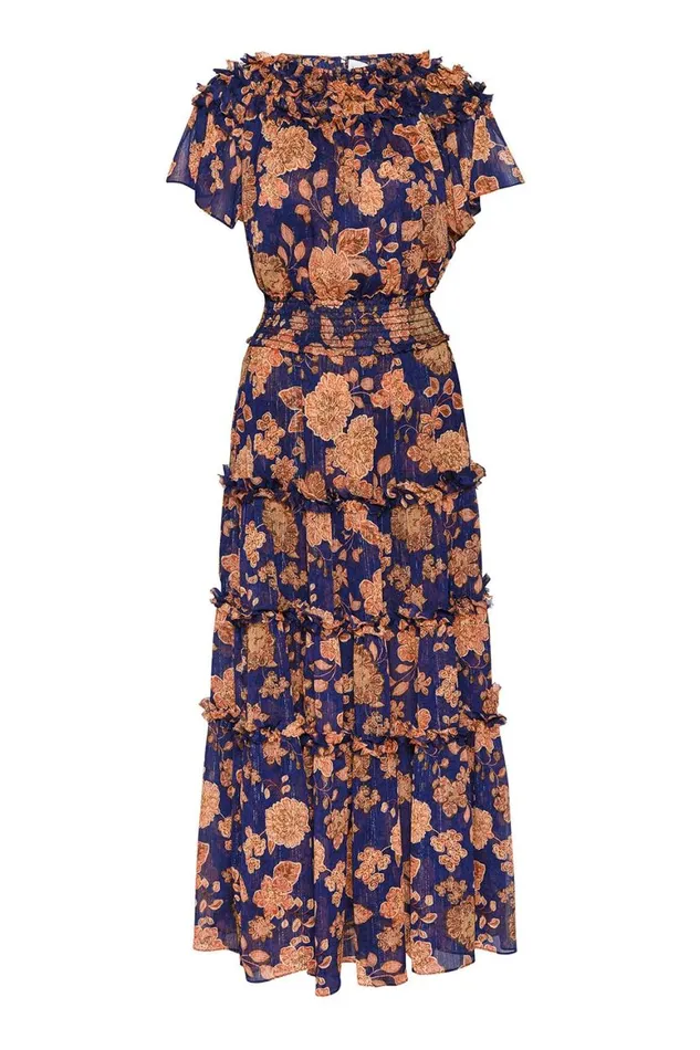 Women MISA Los Angeles Dresses SUKI DRESS Blue Marigold