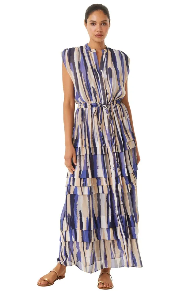 Women MISA Los Angeles Dresses ULRICHA DRESS Striped Instinct