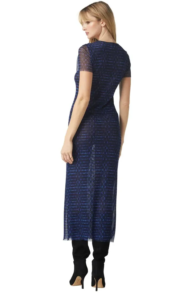 Women MISA Los Angeles Dresses VANESSA DRESS Midnight Shibori