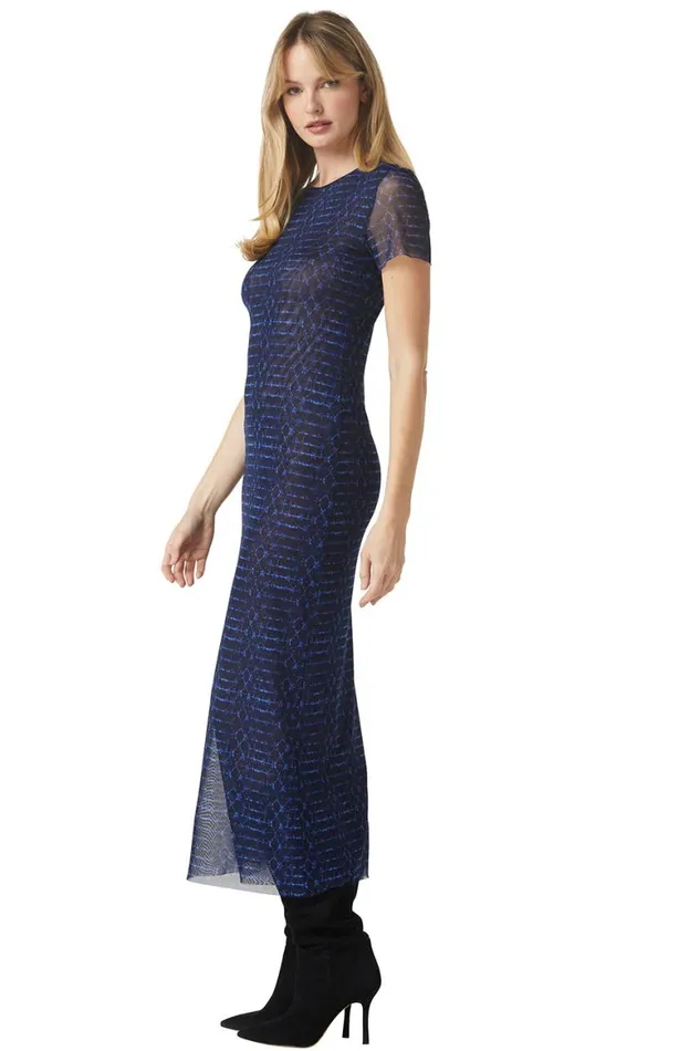 Women MISA Los Angeles Dresses VANESSA DRESS Midnight Shibori
