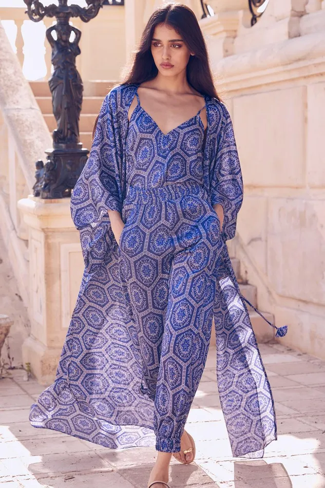 Women MISA Los Angeles Dresses VERUSCHKA ROBE Lapis Tile