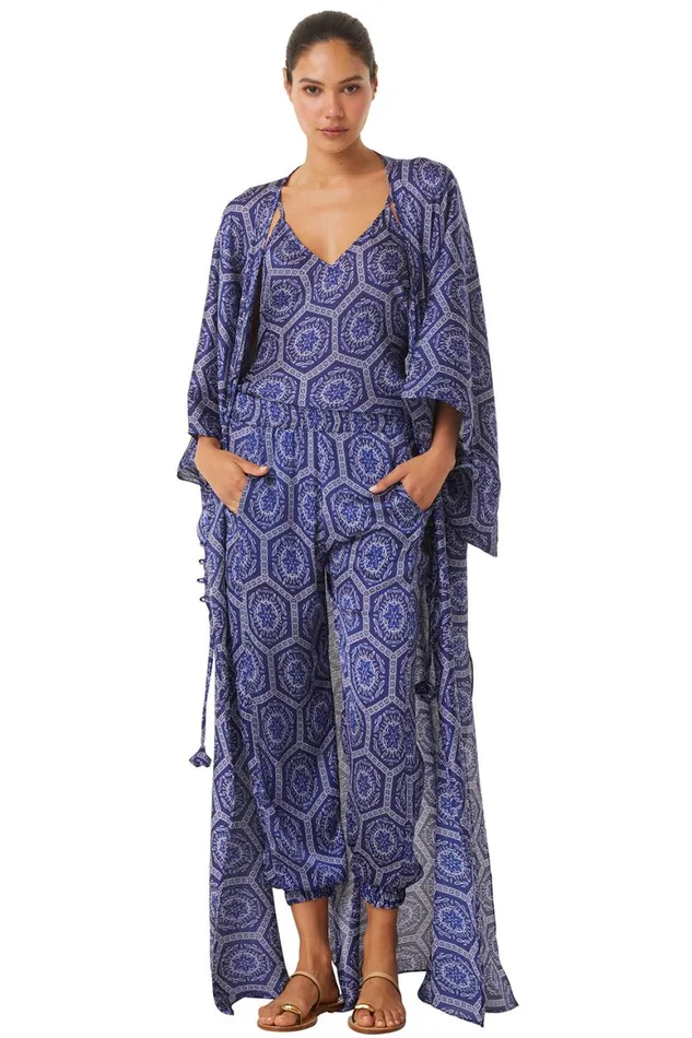 Women MISA Los Angeles Dresses VERUSCHKA ROBE Lapis Tile