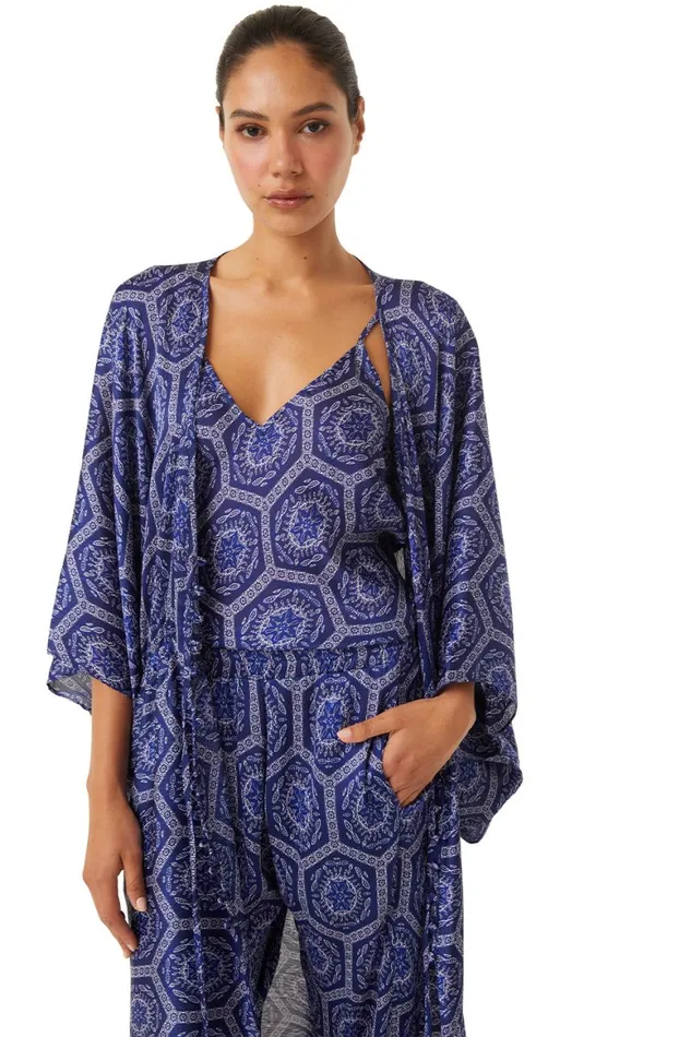 Women MISA Los Angeles Dresses VERUSCHKA ROBE Lapis Tile