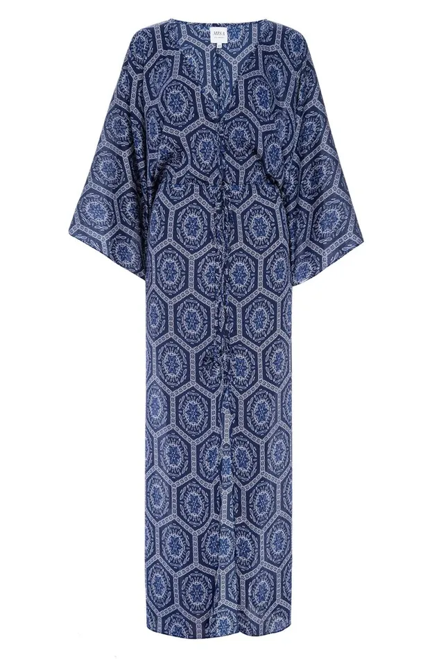 Women MISA Los Angeles Dresses VERUSCHKA ROBE Lapis Tile