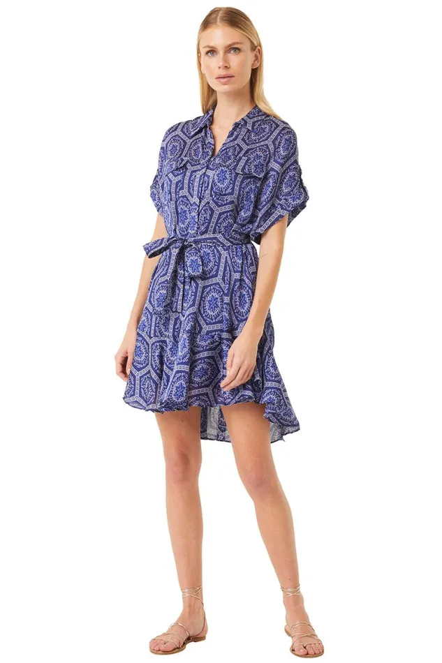 Women MISA Los Angeles Dresses VIENNA DRESS Lapis Tile