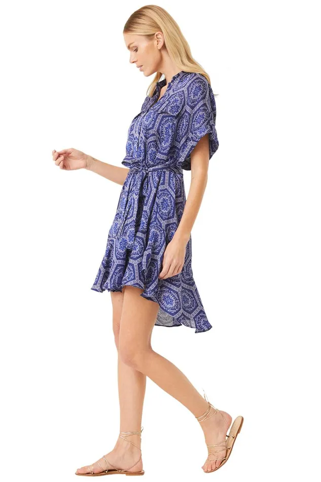 Women MISA Los Angeles Dresses VIENNA DRESS Lapis Tile
