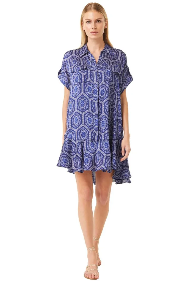 Women MISA Los Angeles Dresses VIENNA DRESS Lapis Tile