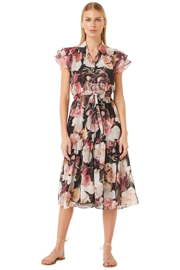 Women MISA Los Angeles Dresses VIOLA DRESS Flora Tropical Mix