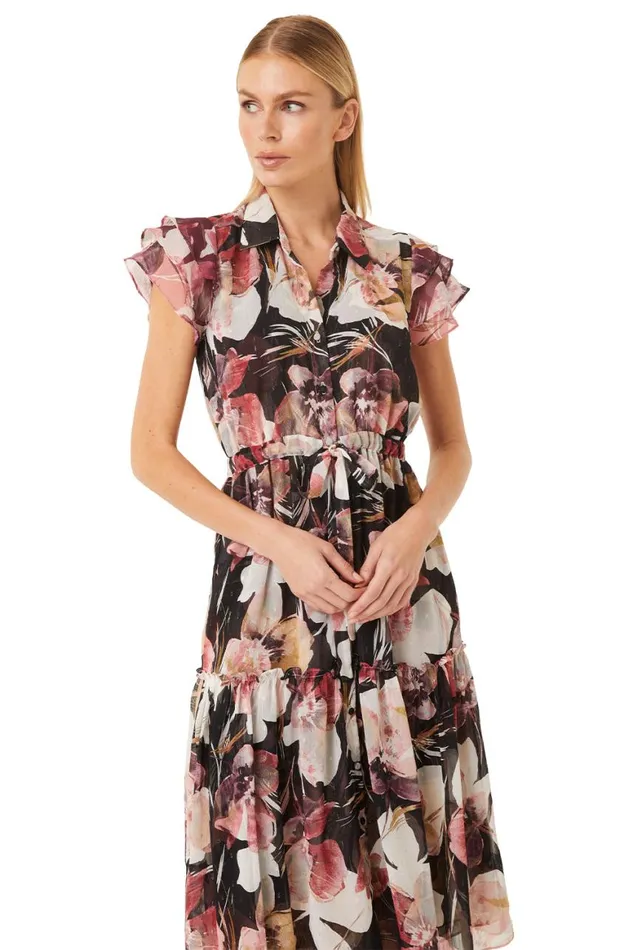 Women MISA Los Angeles Dresses VIOLA DRESS Flora Tropical Mix