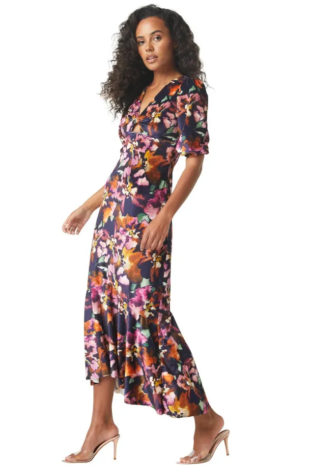 Women MISA Los Angeles Dresses WALLIS DRESS Libra Fleur Velvet