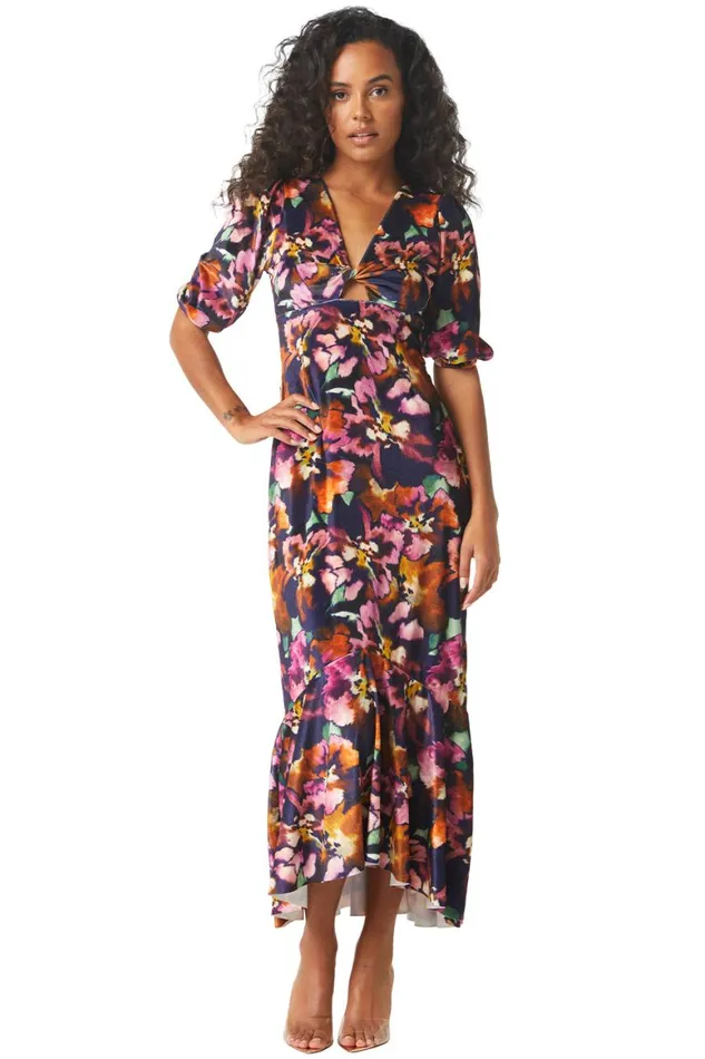 Women MISA Los Angeles Dresses WALLIS DRESS Libra Fleur Velvet