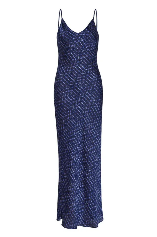 Women MISA Los Angeles Dresses ZIA DRESS Midnight Shibori