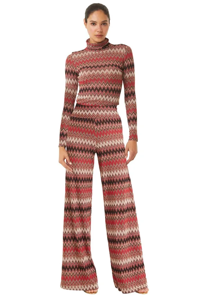 Women MISA Los Angeles Pants ILANIT PANT Winter Chevron