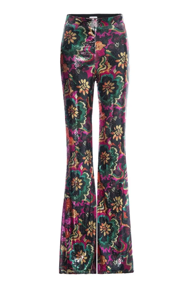 Women MISA Los Angeles Pants NICO PANT Flora Groove Sequin