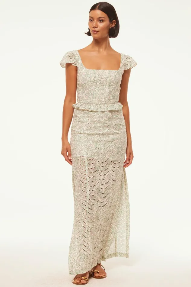 Women MISA Los Angeles Skirts and Shorts ANTONELLA SKIRT Dewdrop Eyelet
