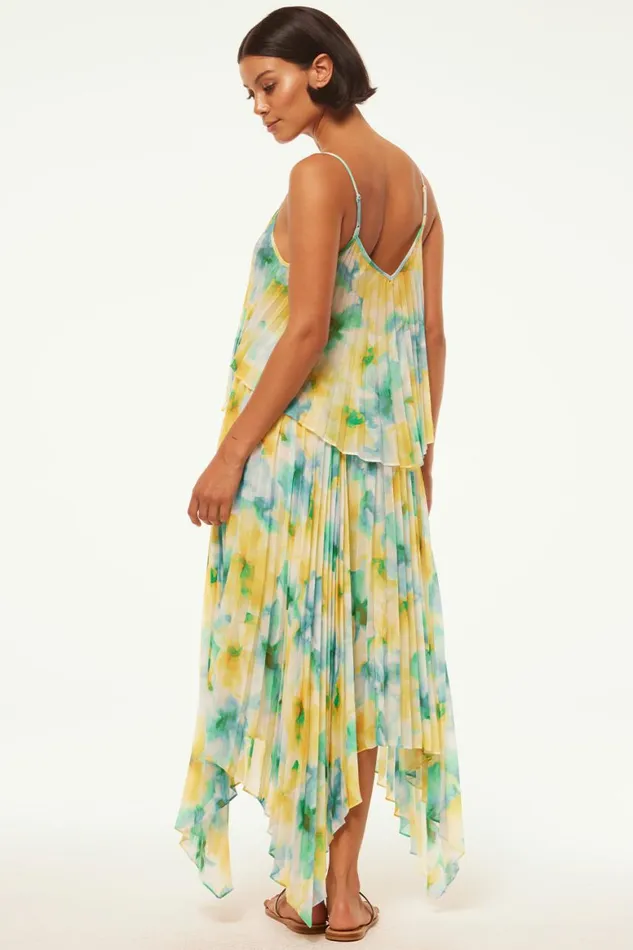 Women MISA Los Angeles Skirts and Shorts AVRA SKIRT Citron Watercolor