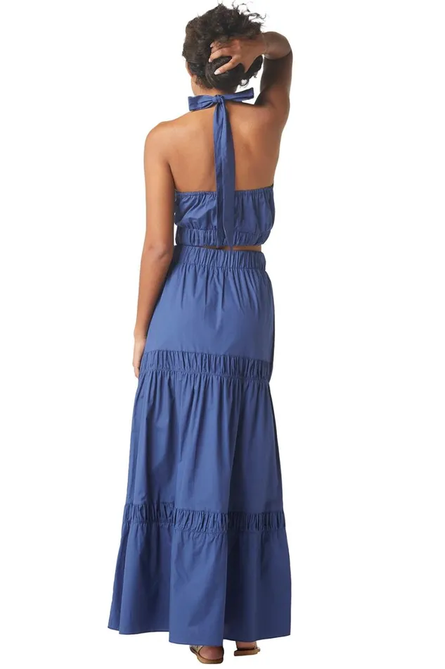 Women MISA Los Angeles Skirts and Shorts CAMPOS SKIRT Indigo Blue