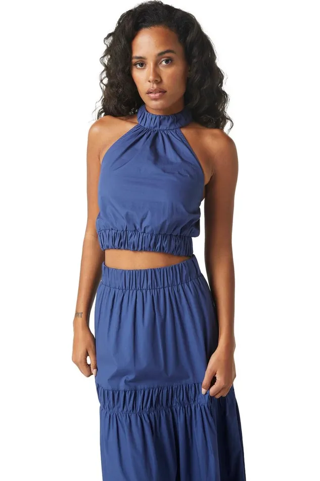 Women MISA Los Angeles Skirts and Shorts CAMPOS SKIRT Indigo Blue