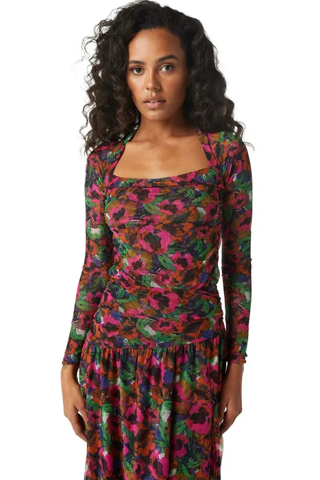 Women MISA Los Angeles Skirts and Shorts DANIA SKIRT Jewel Tone Flora