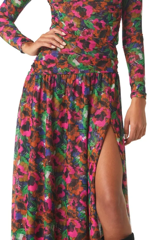 Women MISA Los Angeles Skirts and Shorts DANIA SKIRT Jewel Tone Flora