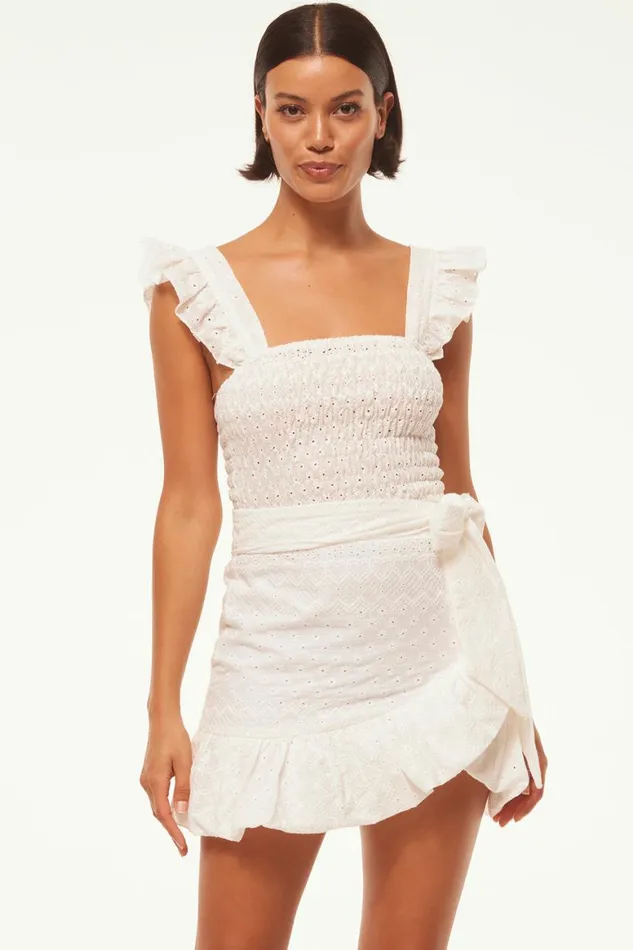 Women MISA Los Angeles Skirts and Shorts EDEN SKIRT White Eyelet