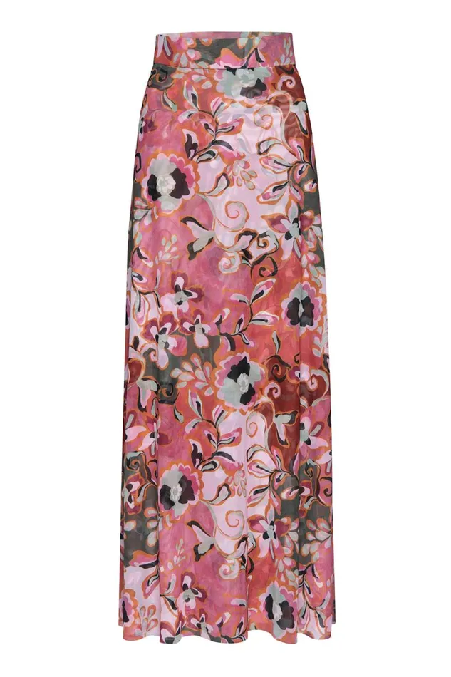 Women MISA Los Angeles Skirts and Shorts EKAT SKIRT Resort Batik Mesh