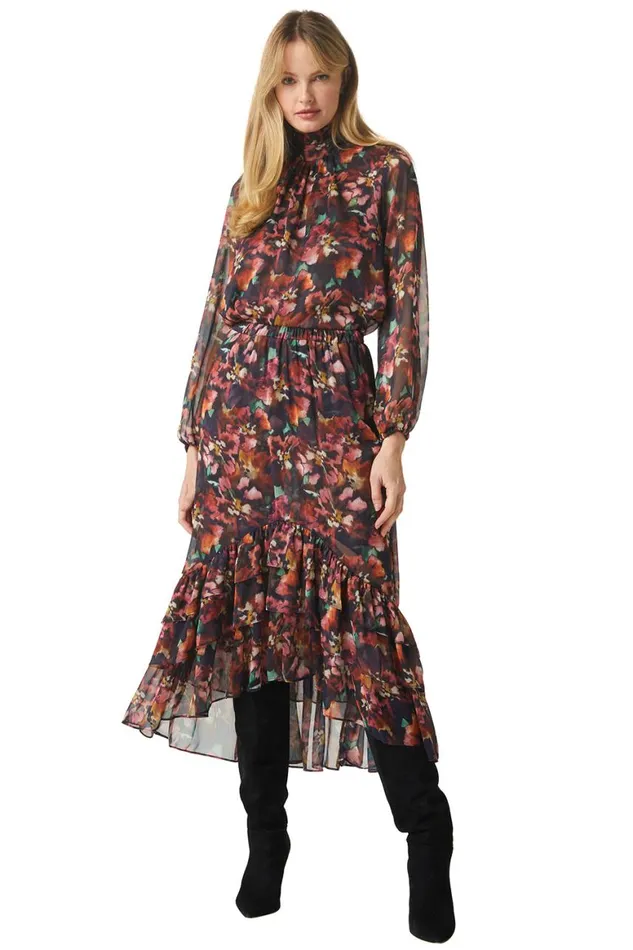Women MISA Los Angeles Skirts and Shorts ESTI SKIRT Libra Fleur Chiffon