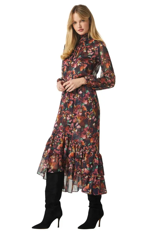 Women MISA Los Angeles Skirts and Shorts ESTI SKIRT Libra Fleur Chiffon